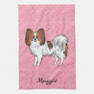 Paño De Cocina Papillon Sable Rojo Perro de Dibujos Animados Lind