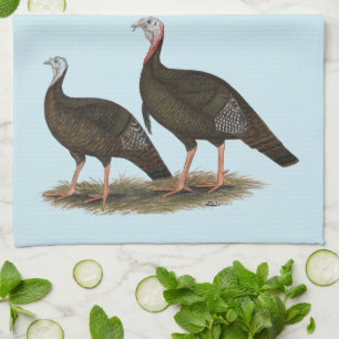 Paño De Cocina Par salvaje del este de los pavos