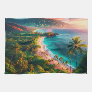 Paño De Cocina Paraíso tropical de la isla de Maui