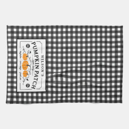 Paño De Cocina Parche de calabaza de granja personalizado