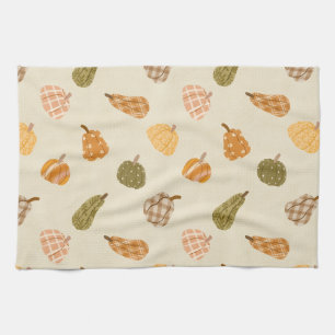 Paño De Cocina Parche de calabaza otoñal - Rustic Fall Co