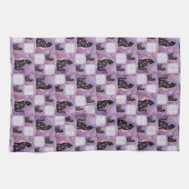 Paño De Cocina Parche Purple Cosmic Cats