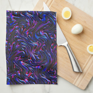 Paño De Cocina Parecen azules y rosados texturados en la pared