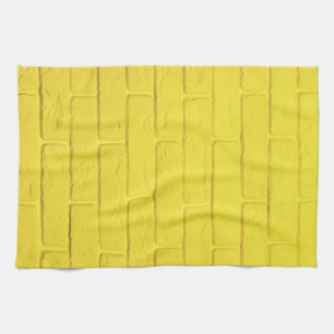 Paño De Cocina pared de ladrillo amarillo