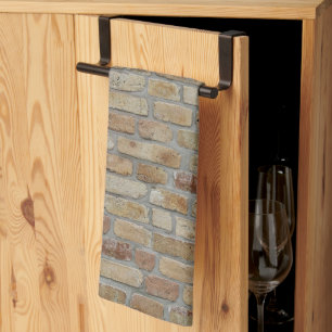 Paño De Cocina Pared de ladrillo marrón un diseño novedoso
