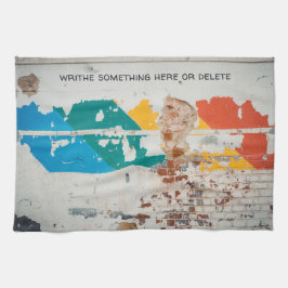 Paño De Cocina Pared pintada de antaño con graffiti