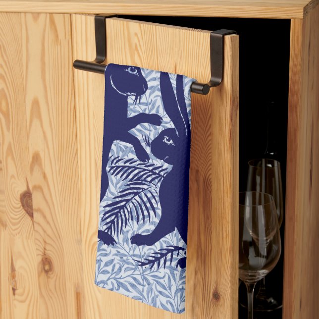 Paño De Cocina Pareja Art Nouveau de Conejos De Morgan y Morris (Pliegue de tercios)