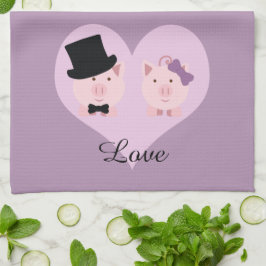 Paño De Cocina Pareja Cute Pig