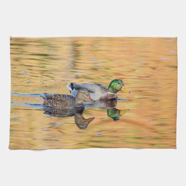Paño De Cocina Pareja de Mallards (Horizontal)