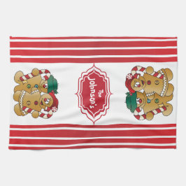 Paño De Cocina Pares adorables lindos del pan de jengibre