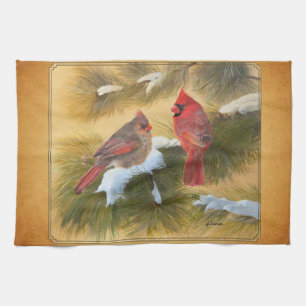 Paño De Cocina Pares de cardenales