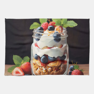 Paño De Cocina Parfait de bayas en frasco de vidrio