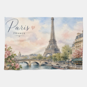 Paño De Cocina París Francia Torre Eiffel río Sena