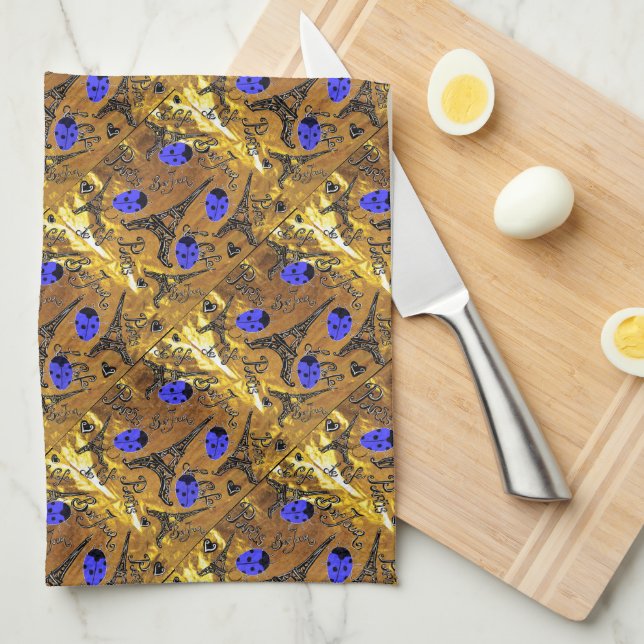 PAÑO DE COCINA PARIS LADYBUGS (Doblado Cuarto)