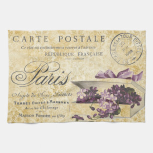 Paño De Cocina Paris Lilacs Carte Postale