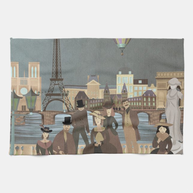 Paño De Cocina París victoriano (Horizontal)