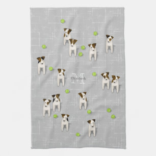 Paño De Cocina Parson Jack Russell Terriers gris o cualquier colo