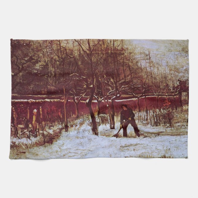 Paño De Cocina Parsonage Garden de Nuenen de Vincent van Gogh (Horizontal)