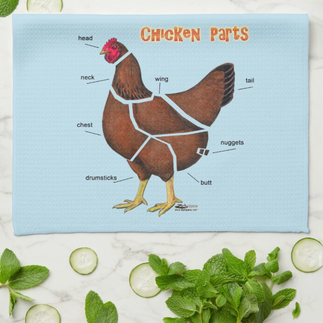 Paño De Cocina Partes de Pollo (Doblado)