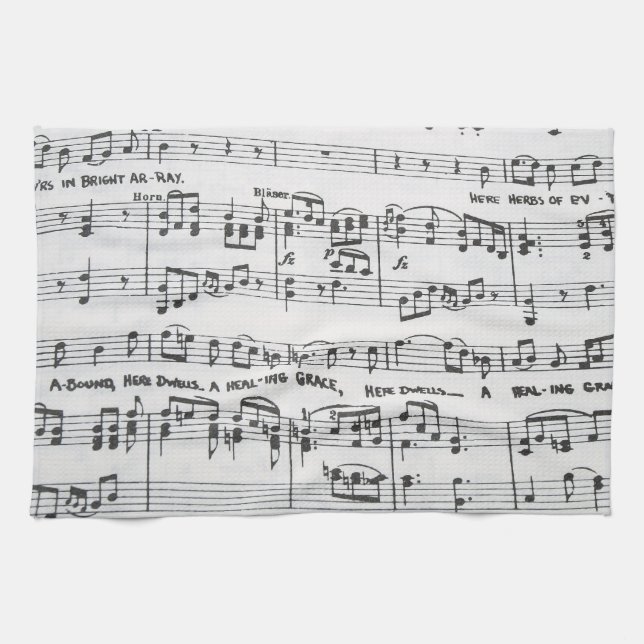 Paño De Cocina Partitura (Horizontal)