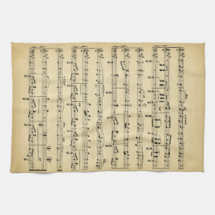 Paño De Cocina Partitura antigua
