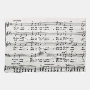 Paño De Cocina Partitura de la canción del navidad