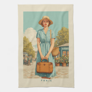Paño De Cocina Paseo de verano por París