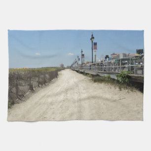 Paño De Cocina Paseo marítimo de la ciudad del océano