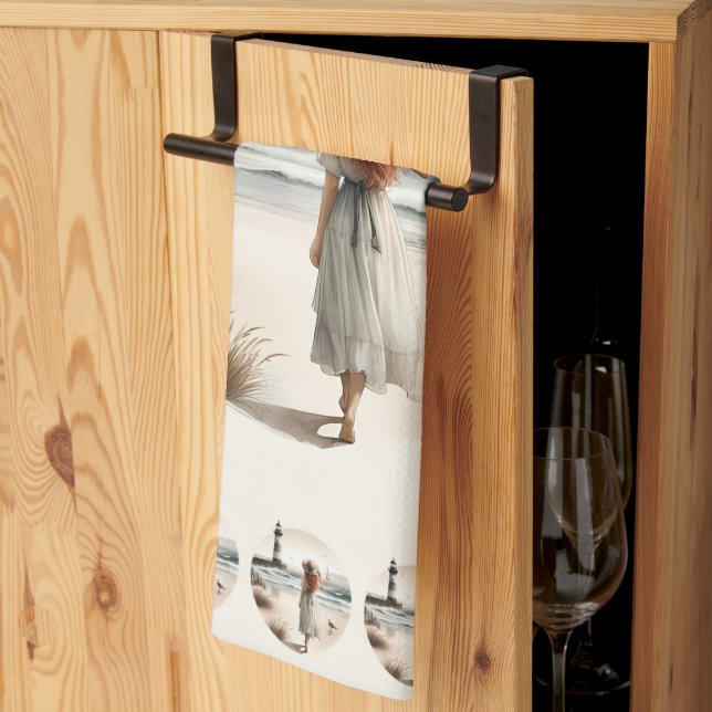 Paño De Cocina Paseo por el faro marítimo (Pliegue de tercios)