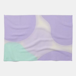 Paño De Cocina Pastel de Lavanda Blob Orgánico Abstracto
