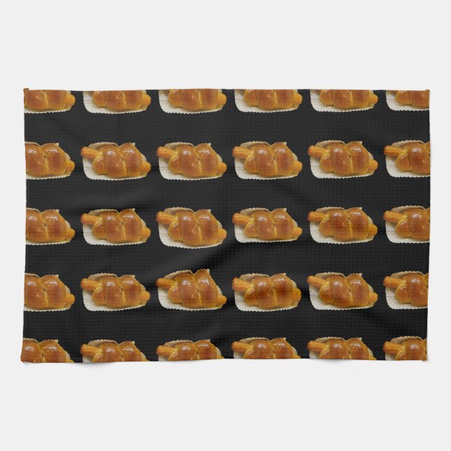 Paño De Cocina Pastel de Perro caliente... Comida de postre asiát (Horizontal)