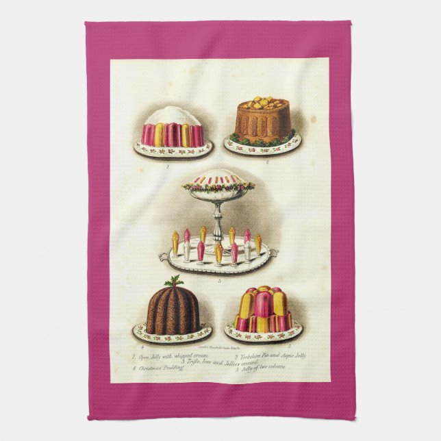 Paño De Cocina Pastel de postres y tarta de época (Vertical)