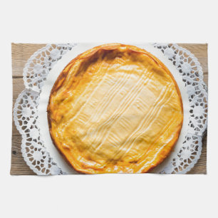 Paño De Cocina Pastel de queso en la parte superior de tortas rú