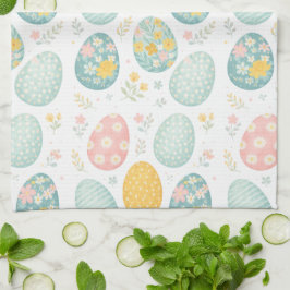 Paño De Cocina Pastel Easter Eggs Floral Pattern - Cute Spring 