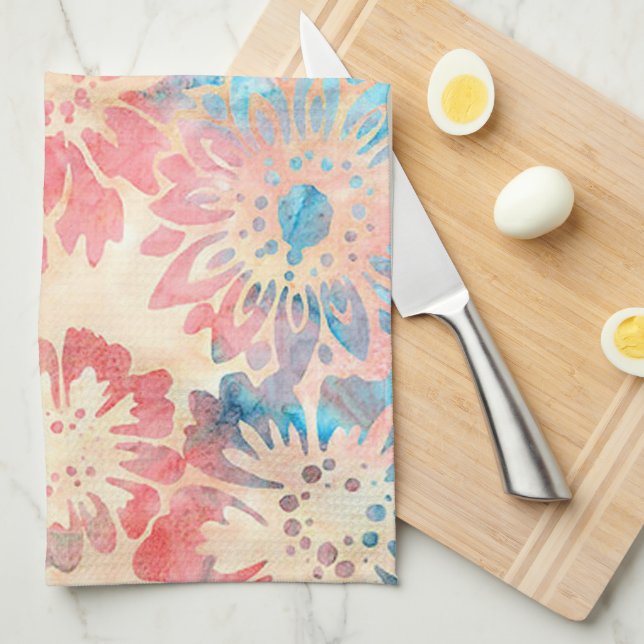 Paño De Cocina Pastel Floral (Doblado Cuarto)