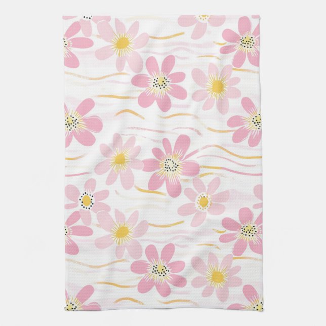 Paño De Cocina Pastel Floral Retro (4) (Vertical)