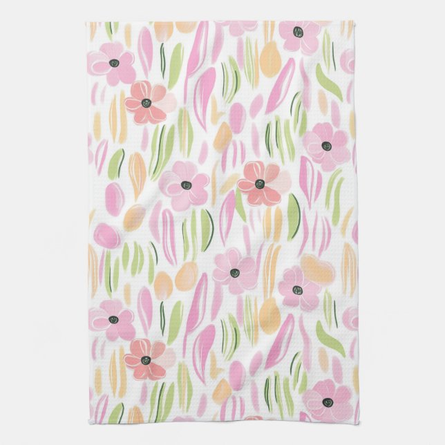 Paño De Cocina Pastel Floral Retro (5) (Vertical)