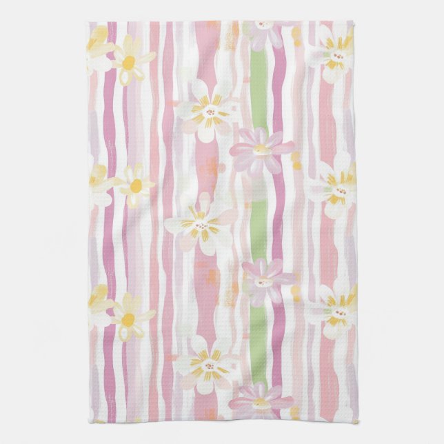 Paño De Cocina Pastel Floral Retro (9) (Vertical)