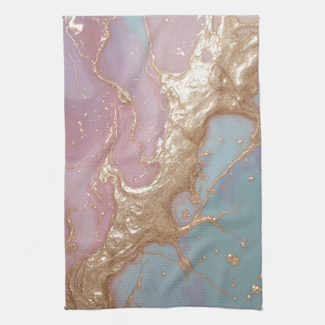 Paño De Cocina Pastel Gold Marble (Vertical)