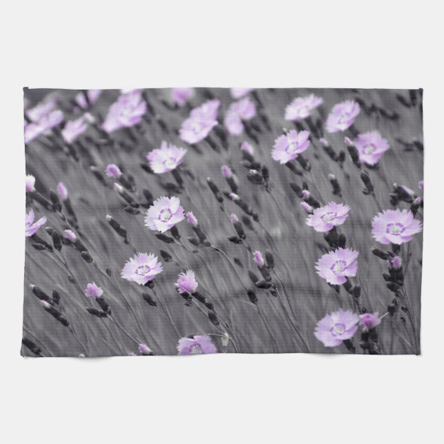Paño De Cocina Pastel Lilac Wildflowers (Horizontal)