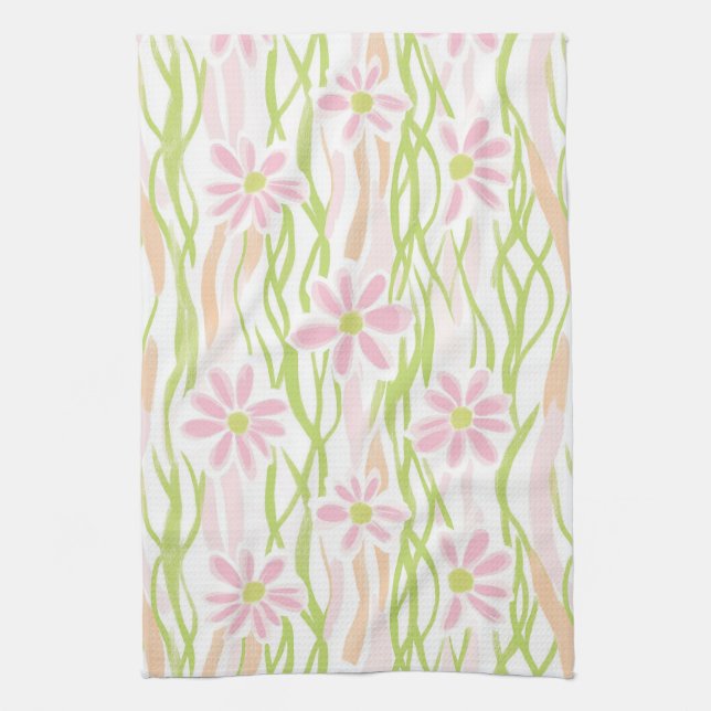 Paño De Cocina Pastel Retro Floral (8) (Vertical)