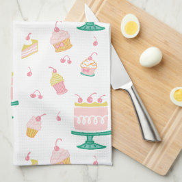 Paño De Cocina Pastel rosa y pasteles caprichosos