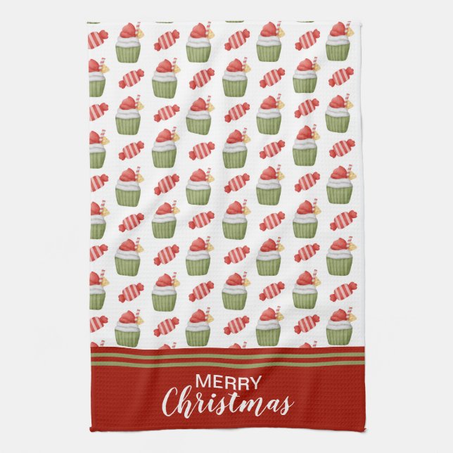 Paño De Cocina Pasteles de navidades y caramelos (Vertical)