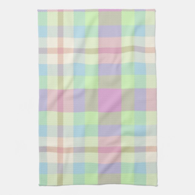 Paño De Cocina Pasteles suaves Tartán (Vertical)