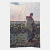 Pastora con su rebaño, mijo Jean-Francois