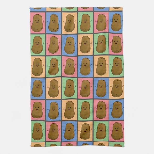 Paño De Cocina Patata de estilo Pop Art (Vertical)