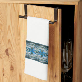 Paño De Cocina Patentado con azul y gris