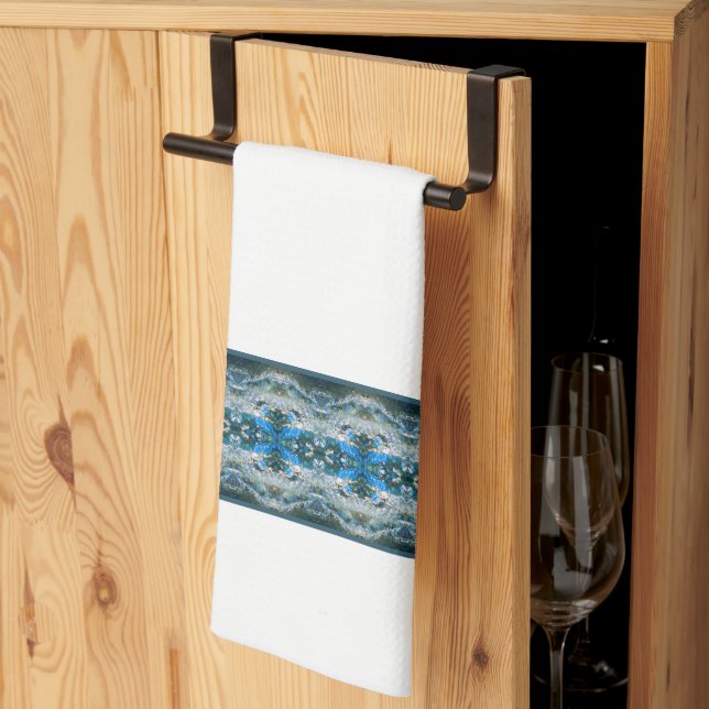 Paño De Cocina Patentado con azul y gris (Pliegue de tercios)