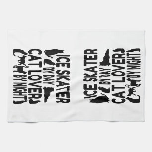 Paño De Cocina Patinador de hielo Cat Lover