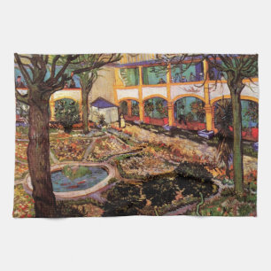 Paño De Cocina Patio del hospital de Arles por Vincent van Gogh